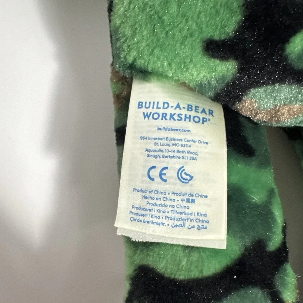 Build a Bear‎ Green Camouflage Teddy Plush 16